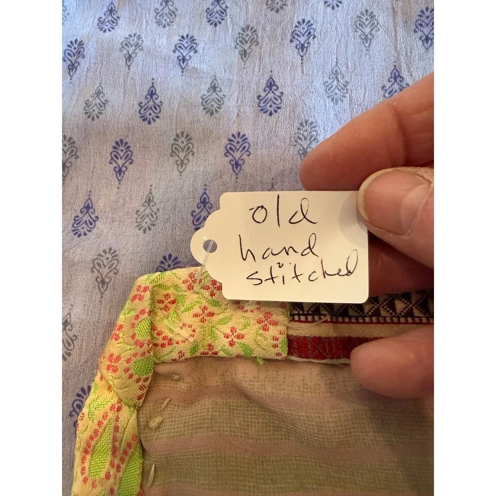 Old crazy Quilt. Patchwork silky fabrics